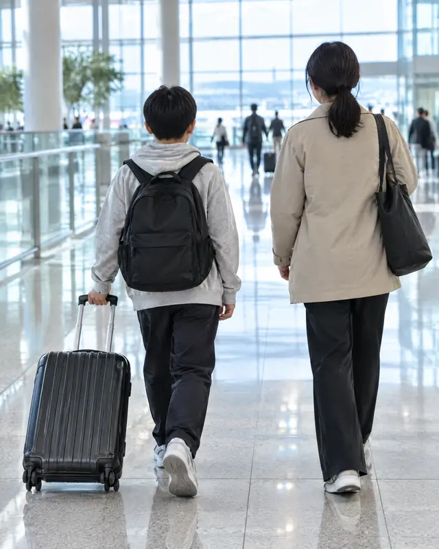 오클랜드 공항 도착장의 여행 가방
